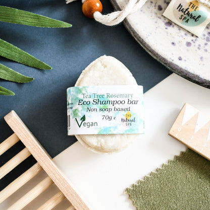 Rosemary Tea Tree ECO Shampoo Bar | Natural Non-Soap Hair Wash | Vegan & Plastic-Free Hair Care for All Hair Types-0