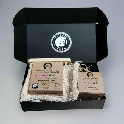 EARTH SENSE ORGANICS | GESCHENKSET DUO | SHAMPOO, SEIFE & SEIFENABLAGE-0