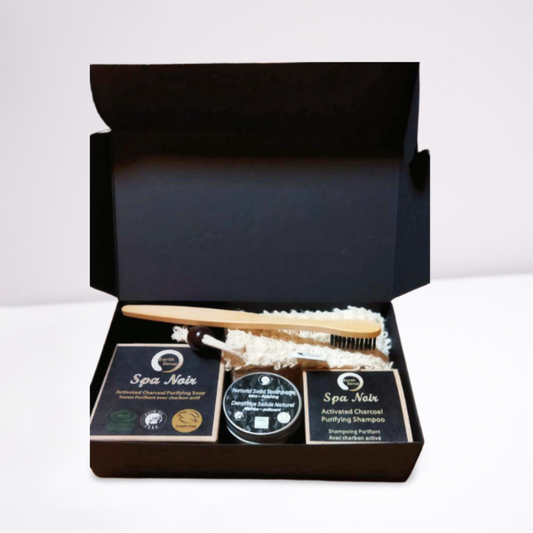 EARTH SENSE ORGANICS Geschenkset mit Seifen & Zahnpflegeprodukte - offene Kartonage