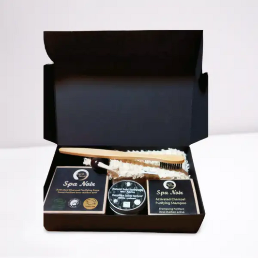 EARTH SENSE ORGANICS Geschenkset mit Seifen & Zahnpflegeprodukte - offene Kartonage