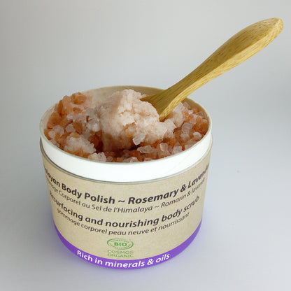 EARTH SENSE ORGANICS Wellness Geschenkset mit Peeling, Seifen & Seifensäckchen - Peeling Lavendel & Rosmarin Inhalt