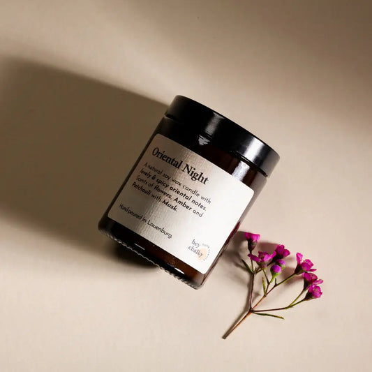 HEY CHALKY Duftkerze im Glas Oriental Night 155g - Glas