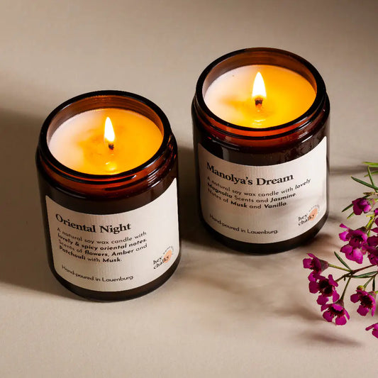 HEY CHALKY Duftkerze im Glas Sol e Mare 155g - moodbild 