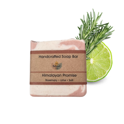 THE NATURAL SPA Rosmarin Limette & Himalaya Rosa Salz Naturseife Handgefertigte Seife 1 Stück