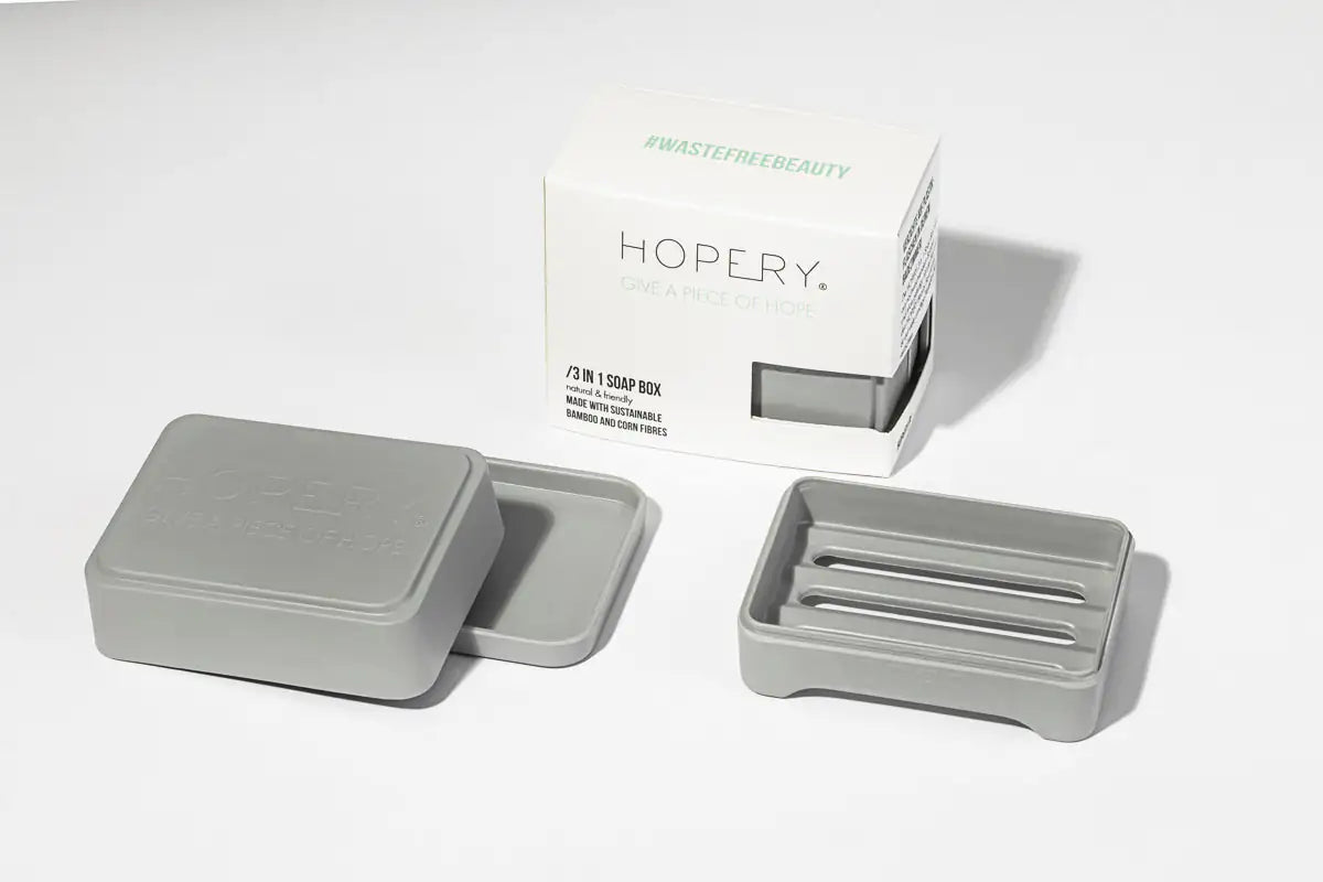 HOPERY 3-in-1 Bambus Seifendose Nachhaltige Seifenschale für Reise, Waschbecken & Dusche