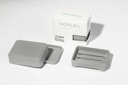 HOPERY 3-in-1 Bambus Seifendose Nachhaltige Seifenschale für Reise, Waschbecken & Dusche