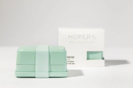 HOPERY 3-in-1 Bambus Seifendose Nachhaltige Seifendose aus Bambus und Mais