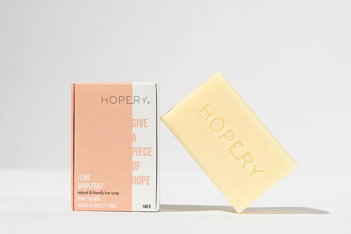 HOPERY Lime Grapefruit Hand- & Körperseife mit nativem Olivenöl 100 g
