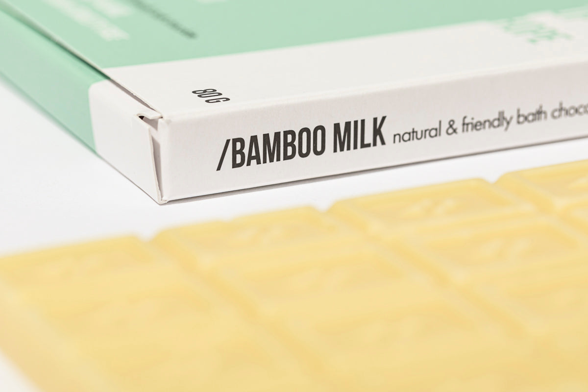 HOPERY Bambus Milchbad Schokolade vegane Badezusatz 1 Stück