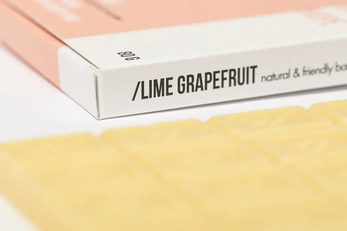 HOPERY Lime Grapefruit Bade-Schokolade mit natürlicher Kakaobutter und BIO Arganöl 100 g