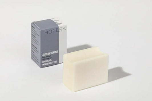 HOPERY Lavender Orange Duschseife festes Duschgel plastikfrei 80 g