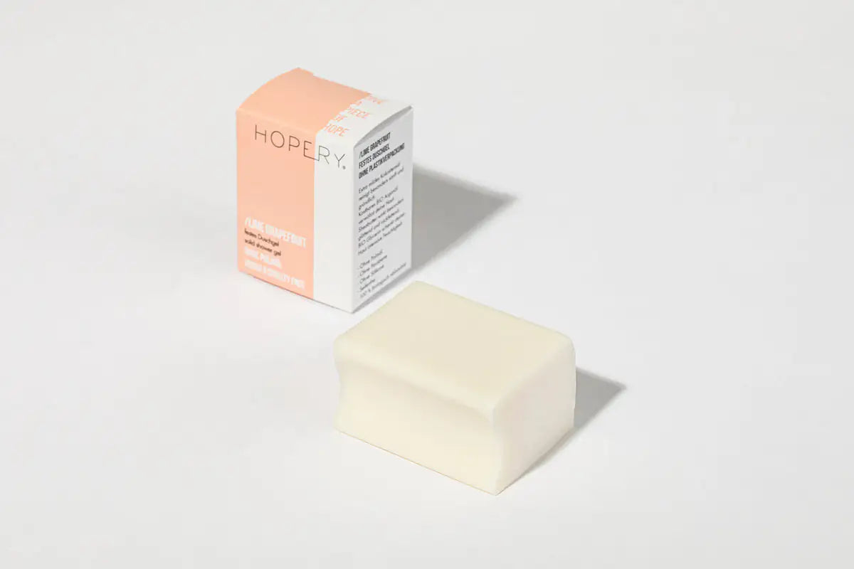 HOPERY Lime Grapefruit Duschseife festes Duschgel plastikfrei 80 g