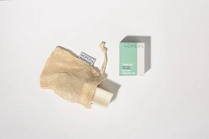 HOPERY Bamboo Milk Shower Bar Extra mildes Duschgel für sensible Haut 70 g + Seifensäckchen