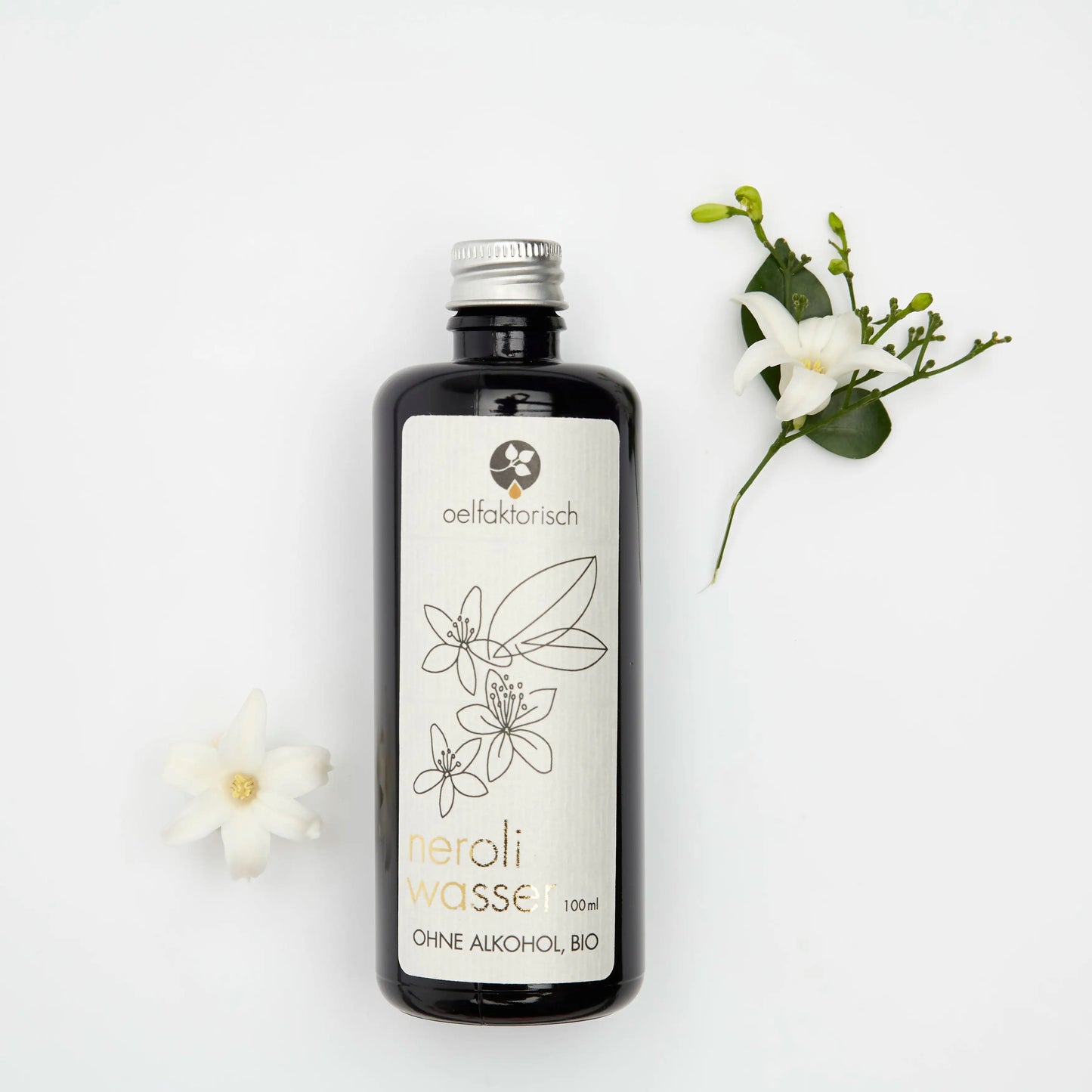 OELFAKTORISCH Neroli Hydrolat alkoholfrei für beruhigende Hautpflege 100 ml / 10 ml