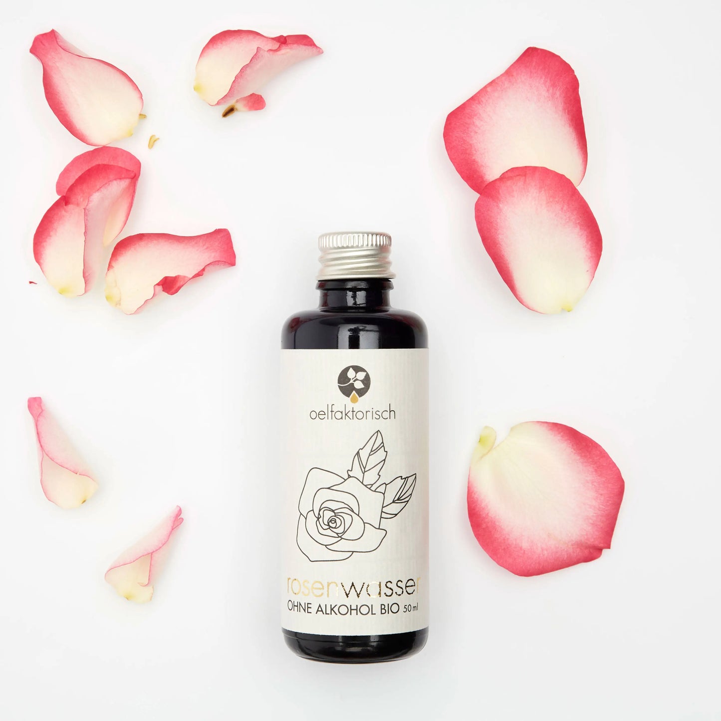 OELFAKTORISCH Rosenhydrolat Rosenwasser aus der Damaszener-Rose 100 ml / 50 ml / 10 ml