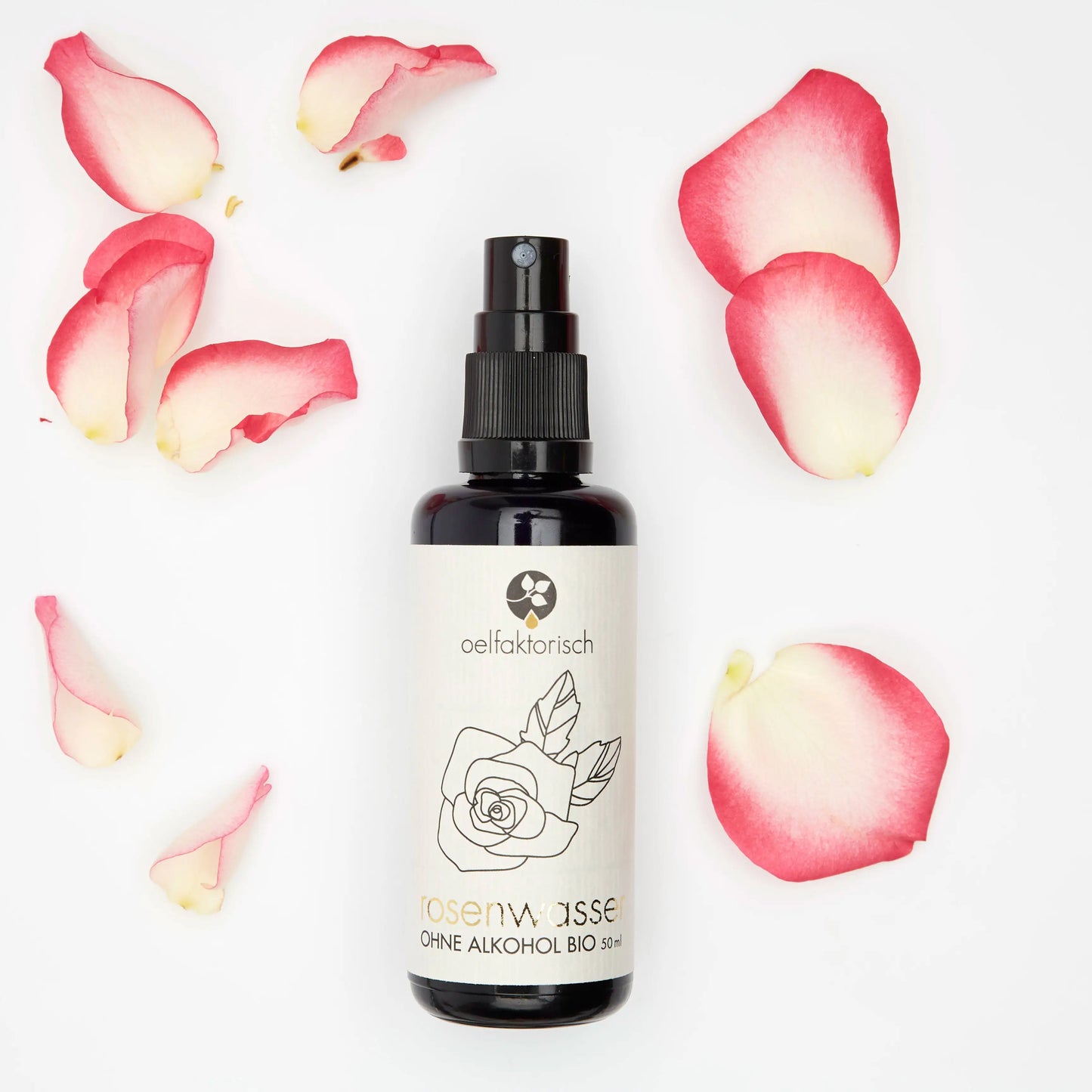 OELFAKTORISCH Rosenhydrolat Rosenwasser aus der Damaszener-Rose 100 ml / 50 ml / 10 ml