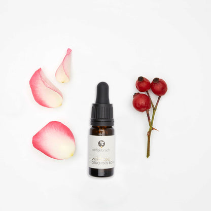 OELFAKTORISCH Wildrosenöl Gesichtsöl mit Jojobaöl und ätherischen Ölen 50 ml
