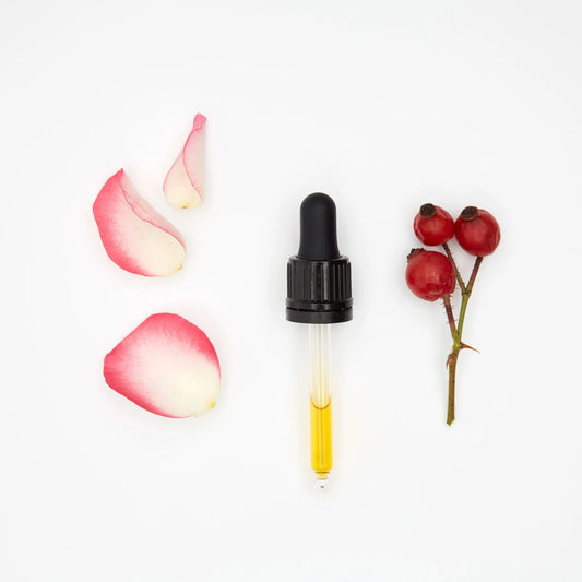 OELFAKTORISCH Wildrosenöl Gesichtsöl mit Jojobaöl und ätherischen Ölen 30 ml / 10 ml