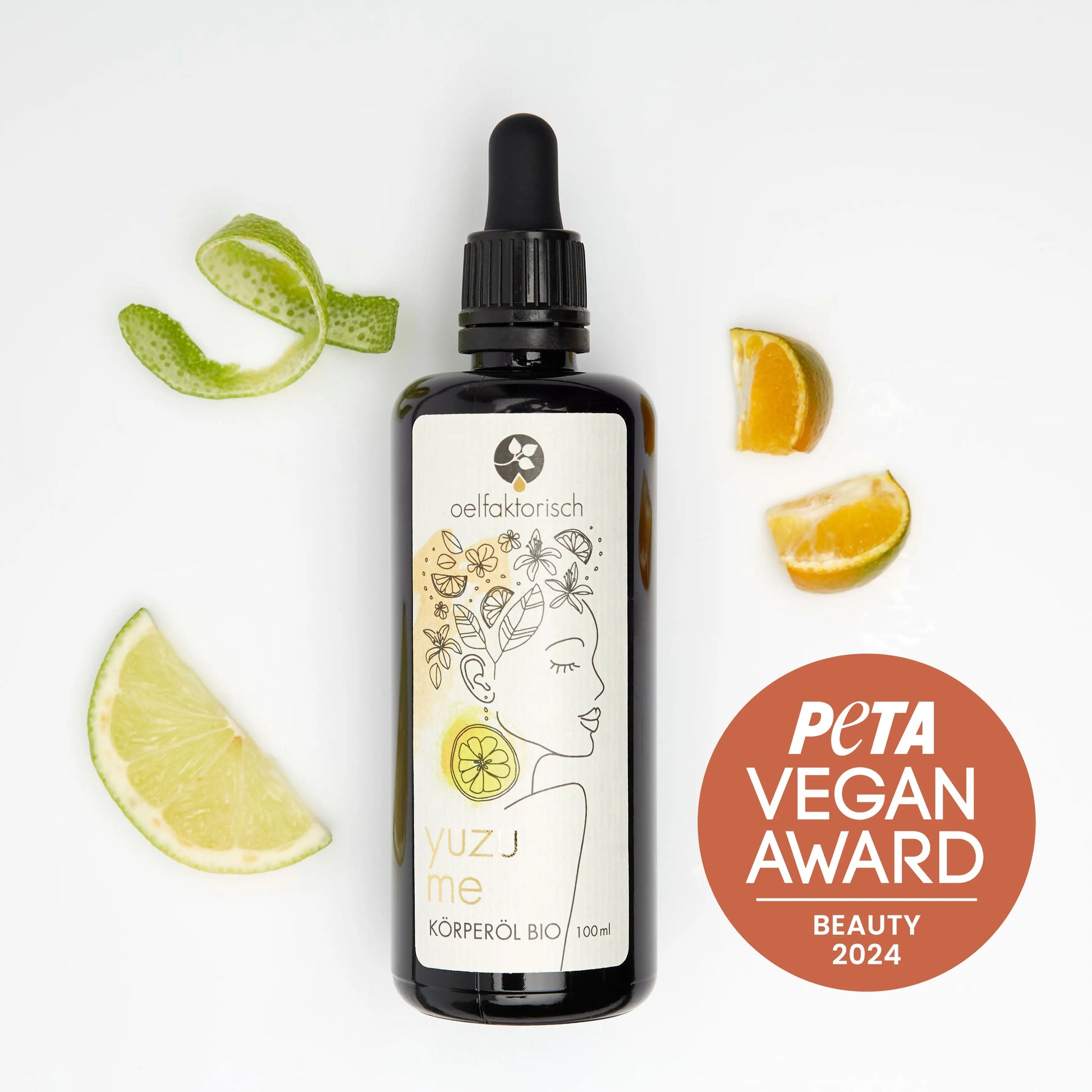 OELFAKTORISCH Hautstraffendes Körperöl mit Yuzu 100 ml / 10 ml