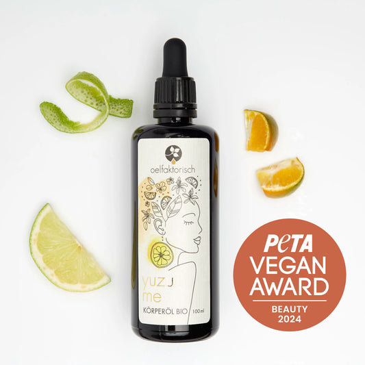 OELFAKTORISCH Hautstraffendes Körperöl mit Yuzu 100 ml / 10 ml
