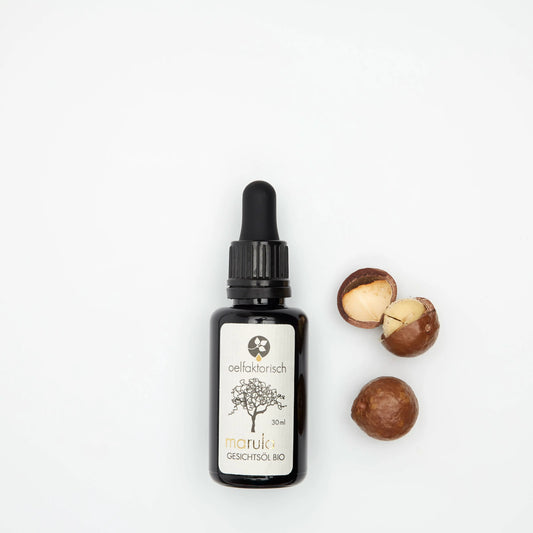 OELFAKTORISCH Marula Öl Gesichtsöl für trockene und empfindliche Haut 30 ml / 10 ml