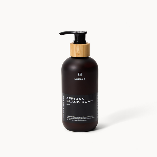 LOELLE Afrikanische Schwarze Seife unreine Haut & Akne 250 ml