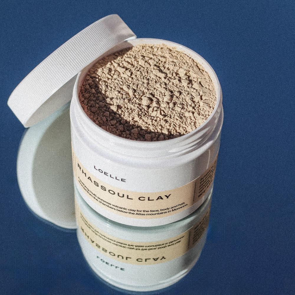 LOELLE Marokkanische Rhassoul Tonerde Maske gegen Unreinheiten 150 g