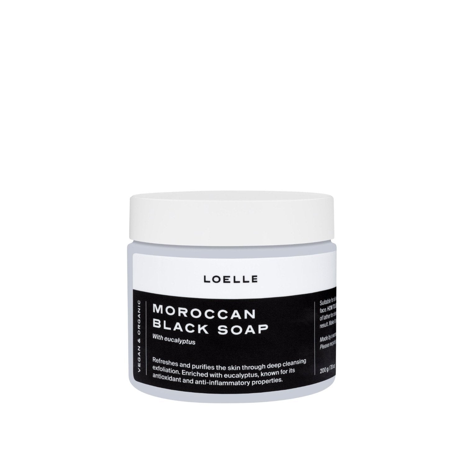 LOELLE Marokkanische Schwarze Seife Paste 200 g