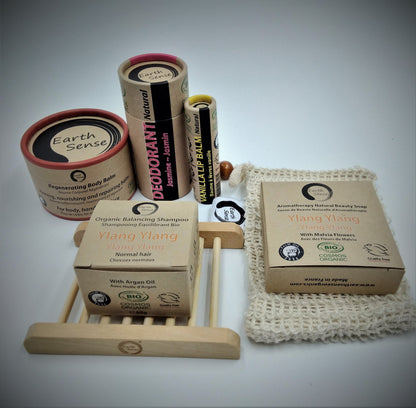 EARTH SENSE ORGANICS | GESCHENKSET FÜR FRAUEN | SEIFE, DEO, BODYBALSAM, LIPPENPFLEGE-0