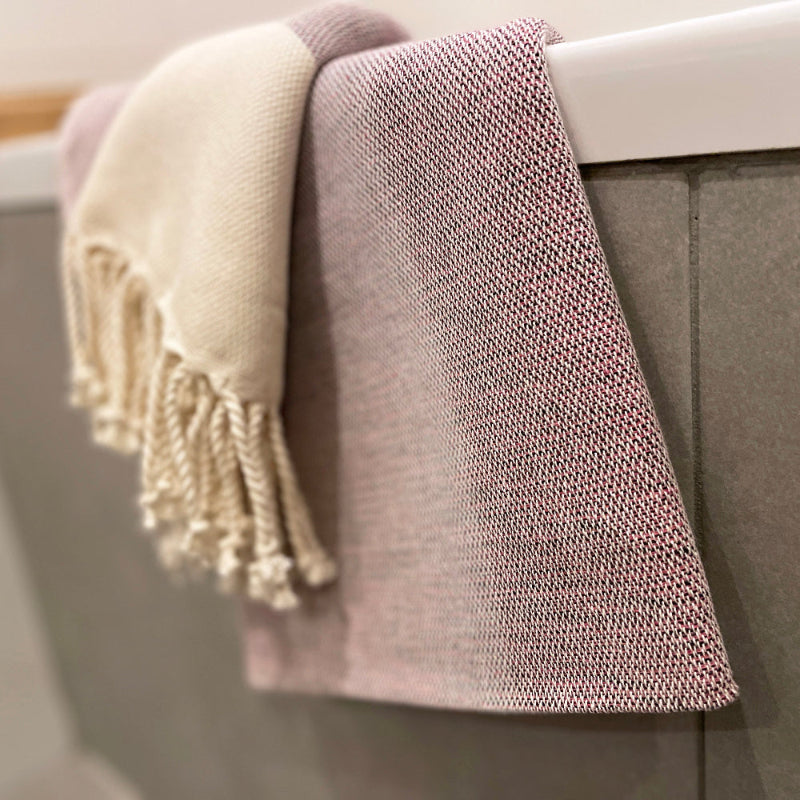 MADEATHAND Hamamtuch "ZEN" 100% BAUMWOLLE - bordeaux