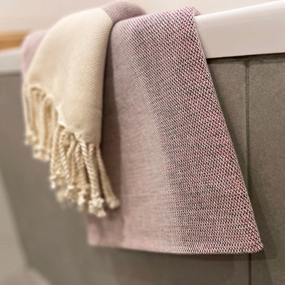 MADEATHAND Hamamtuch "ZEN" 100% BAUMWOLLE - bordeaux