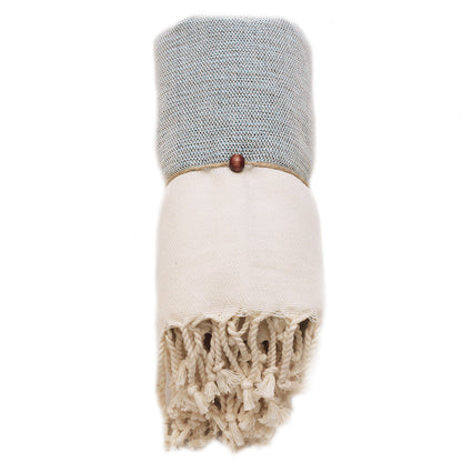 MADEATHAND Hamamtuch "ZEN" 100% BAUMWOLLE - sky blau