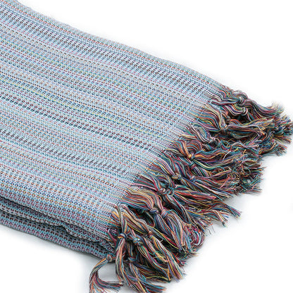 MADEATHAND Tagesdecke Bunt Baumwolle 200x240cm - blau