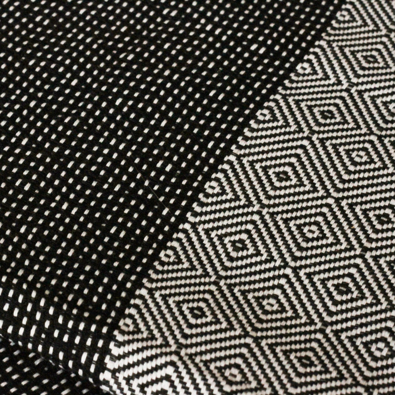 MADEATHAND Tagesdecke "TUVAL" in schwarz-weiss, 200x240cm, Muster Detailansicht