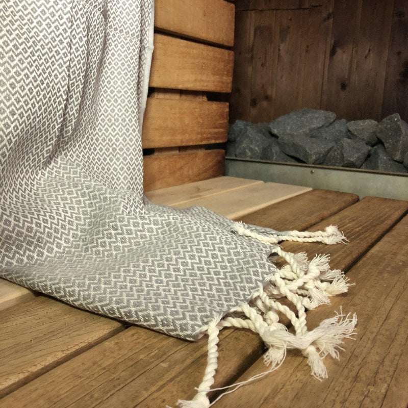 MADEATHAND Türkisches Hamamtuch "KRISTALL" 100x180cm - Sauna