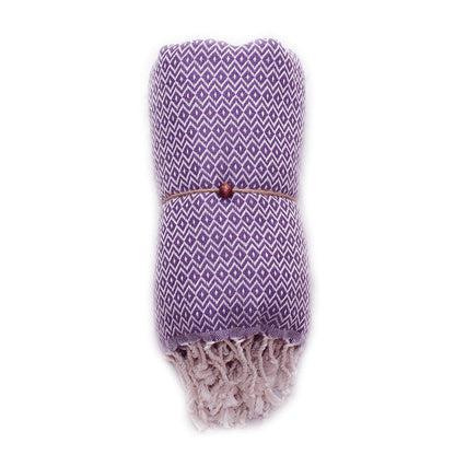 MADEATHAND Türkisches Hamamtuch "KRISTALL" 100x180cm - purple lila