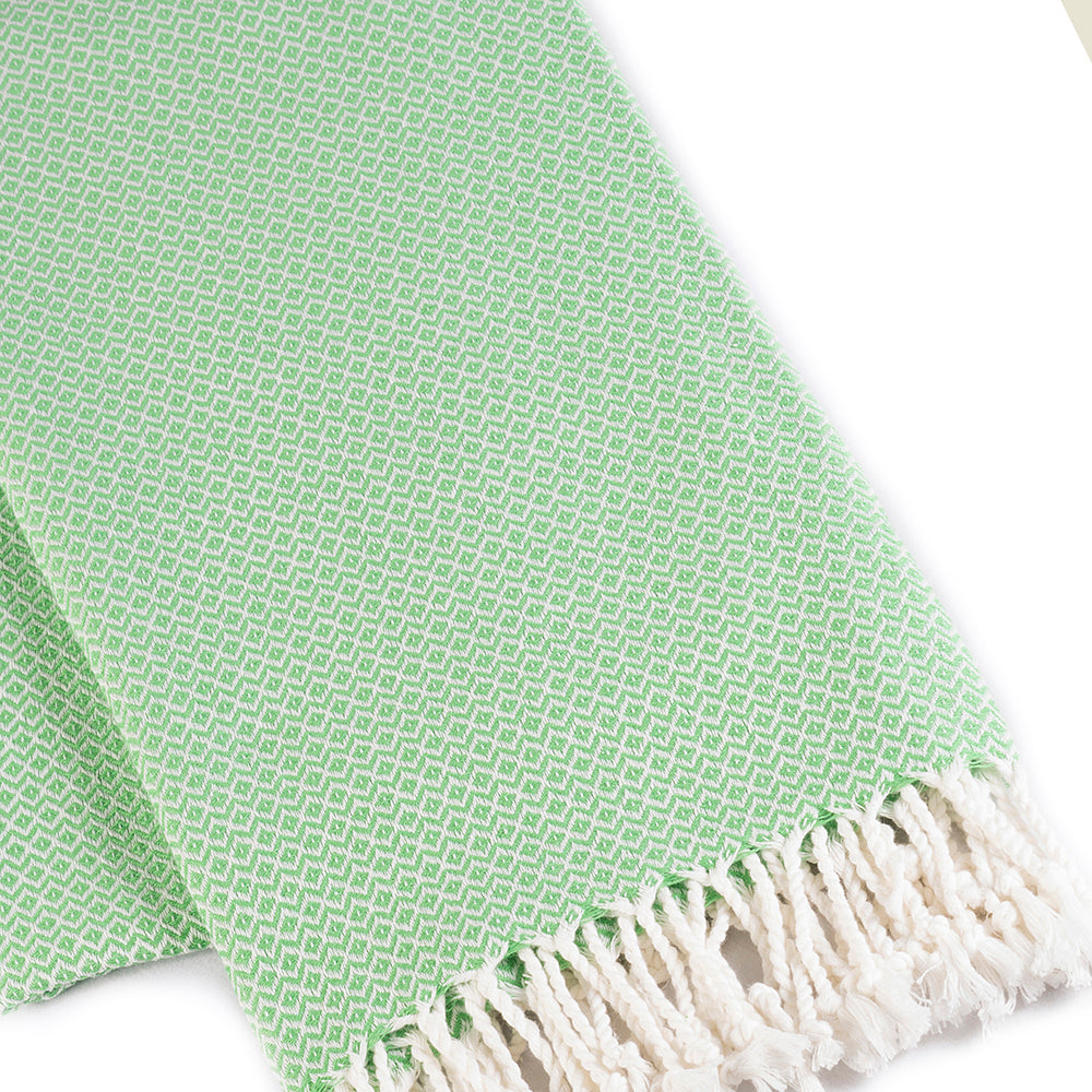 MADEATHAND Türkisches Hamamtuch "KRISTALL" 100x180cm - CRYSTALAPPLE grün