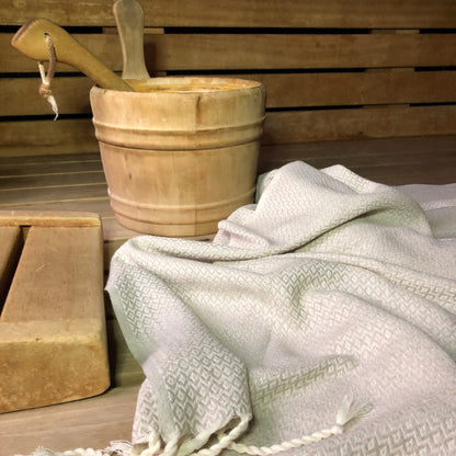 MADEATHAND Türkisches Hamamtuch "KRISTALL" 100x180cm - Sauna