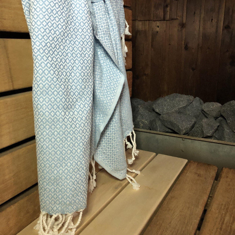 MADEATHAND Türkisches Hamamtuch "KRISTALL" 100x180cm - Sauna