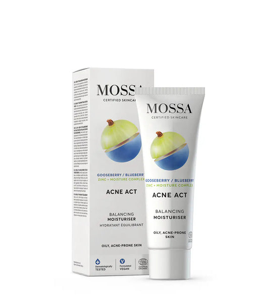 MOSSA ACNE ACT Ausgleichende Feuchtigkeitscreme bei unreiner Haut & Akne 50 ml