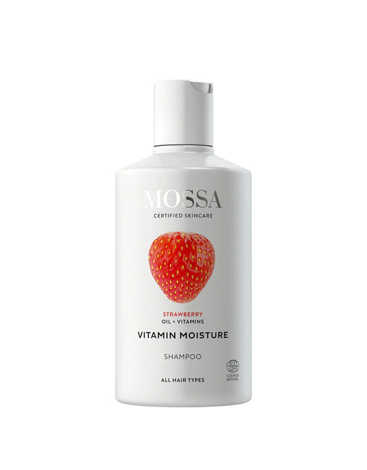 MOSSA Erdbeer Haar-Shampoo feuchtigkeitsspendend für glanzvolles Haar 300 ml