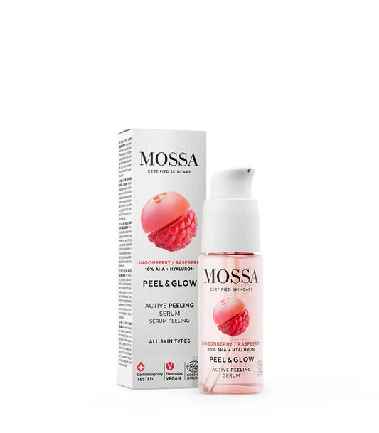 MOSSA & GLOW Aktives Peeling Serum strahlende Haut über Nacht 30 ml