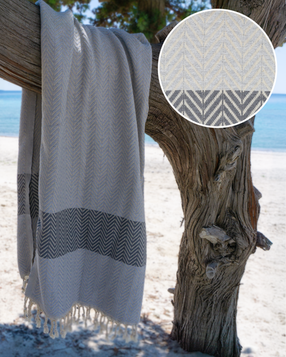 ZAYA Hammam Towel, Beach Towel, Pestemal - Grey-0