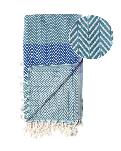 ZAYA Hammam Towel, Beach Towel, Pestemal - Green / Blue-1