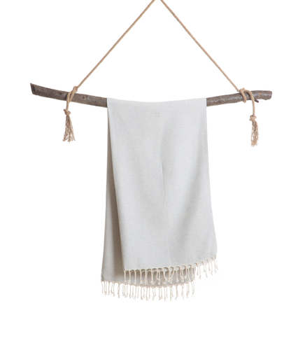 CRYSTAL Beach Towel, Turkish Hammam Towel, Spa & Sauna Towel - Grey-3