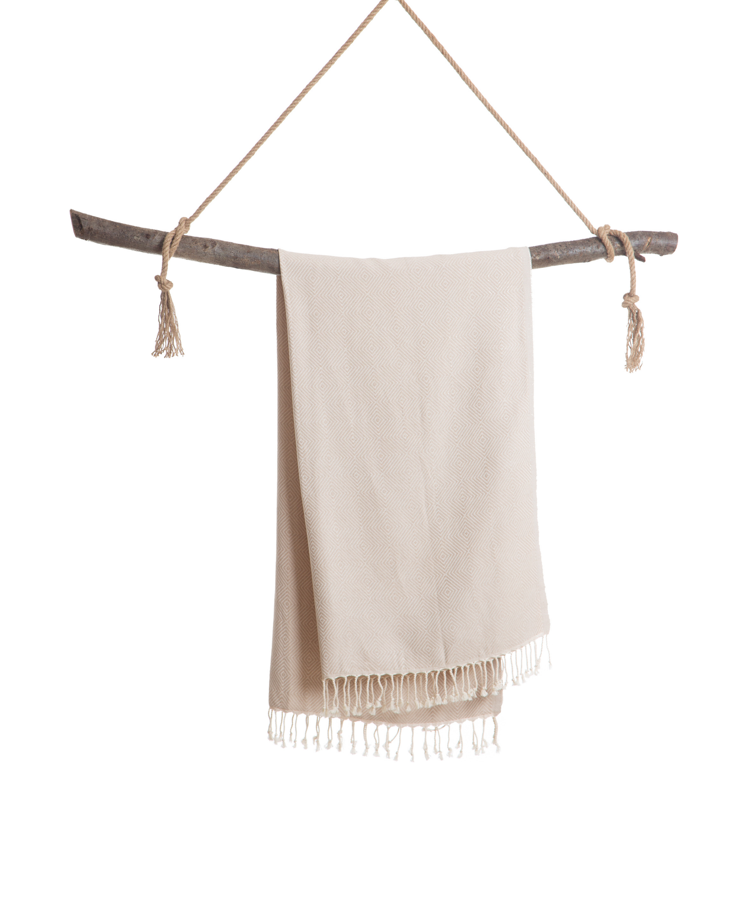 CRYSTAL Beach Towel, Turkish Hammam Towel, Spa & Sauna Towel - Beige-2