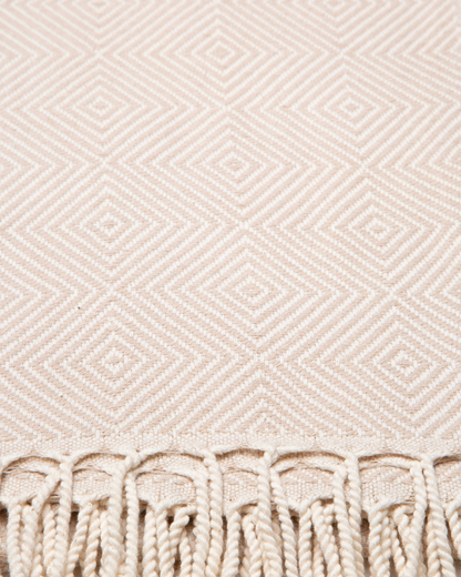 CRYSTAL Beach Towel, Turkish Hammam Towel, Spa & Sauna Towel - Beige-3