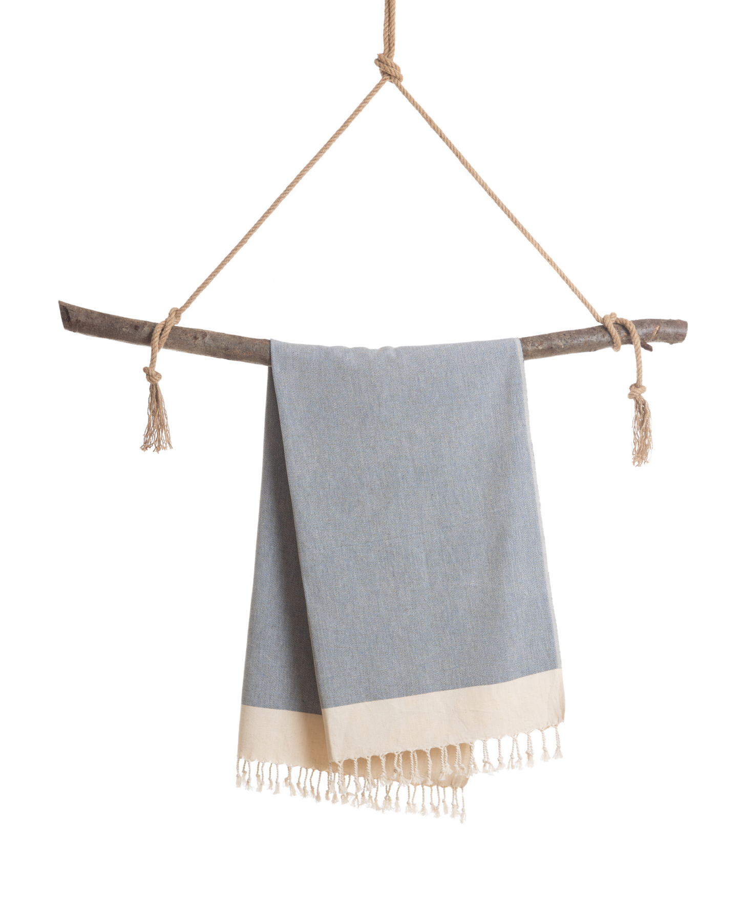 MANOLIA Beach Towel, Turkish Bath Hammam Towel, Spa & Sauna Towel - Dark Blue-3