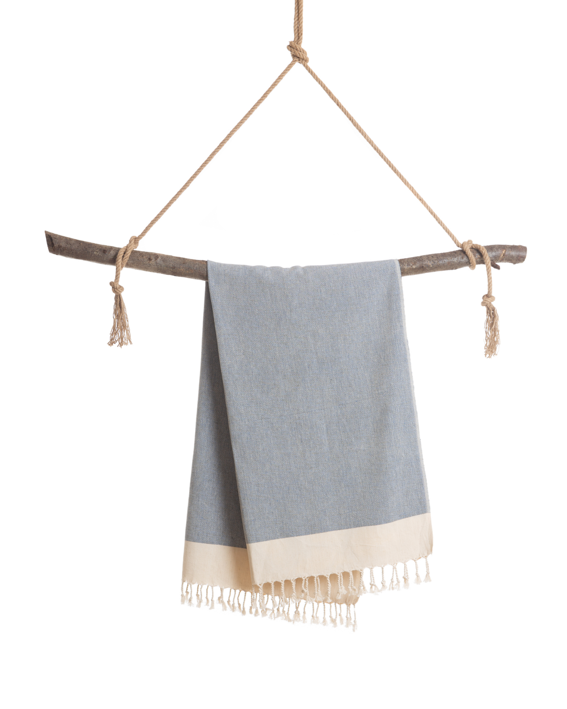 MANOLIA Beach Towel, Turkish Bath Hammam Towel, Spa & Sauna Towel - Dark Blue-3