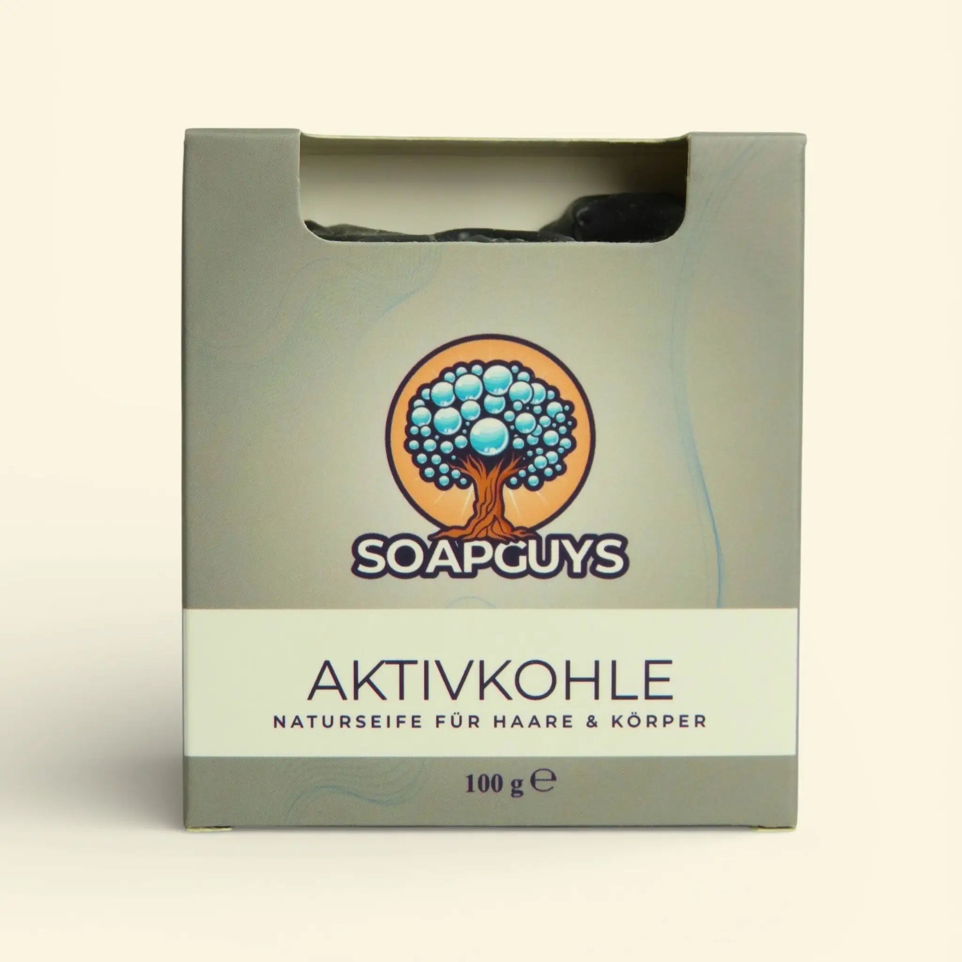 SOAPGUYS Aktivkohle Naturseife gegen unreine Haut 100 g